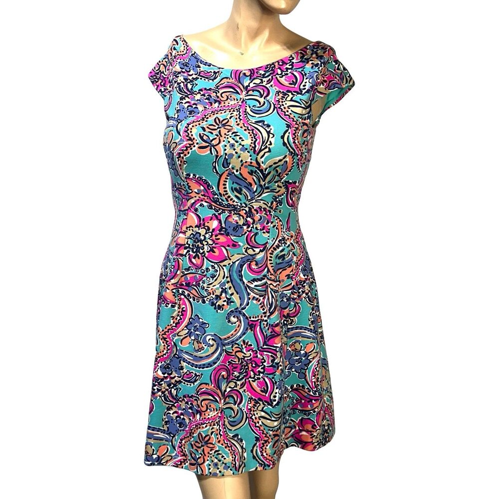 Lilly Pulitzer Briella Bait & Switch Dress Size S Small Fit & Flare Colorful